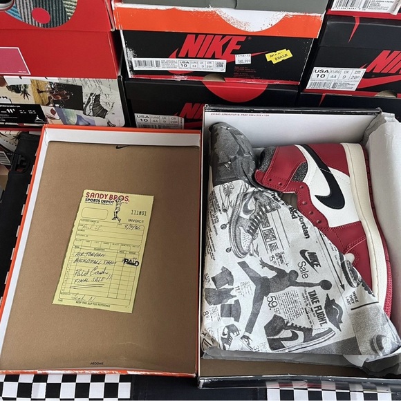 Wonmen size 10.5 Nike Air Jordan 1 retro high OG Lost & found Chicago reimagined - Picture 8 of 8